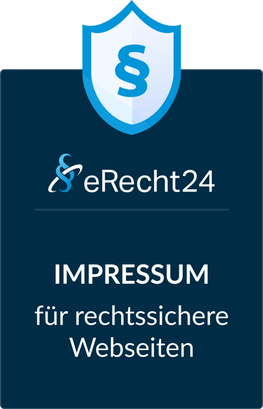 eRecht24 Siegel: Impressum für rechtssichere Webseiten